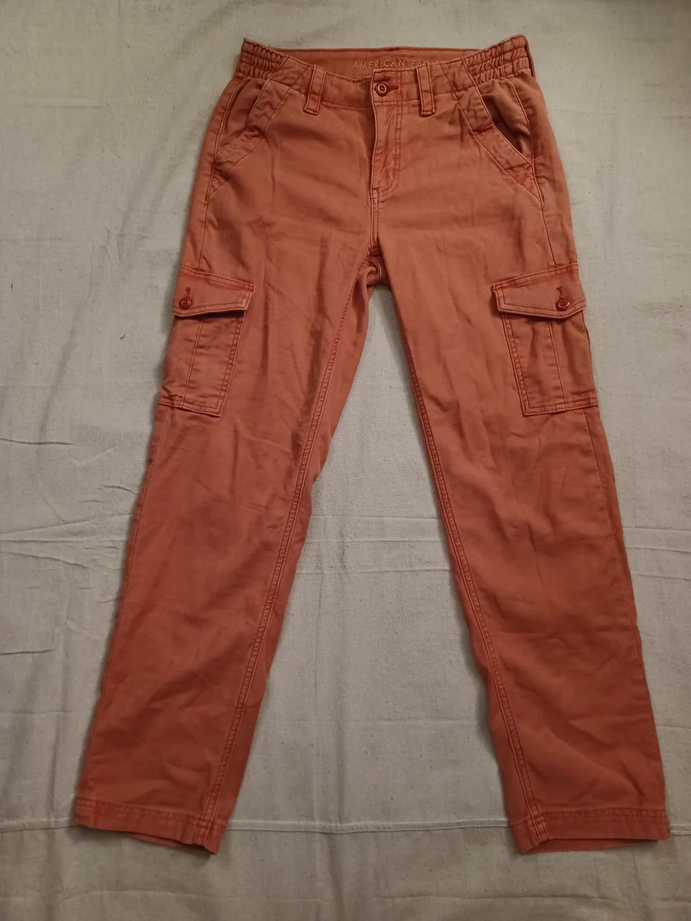 American Eagle Outfitters Coral Cargo Pants Women's Size 4 - Picture 1 of 7